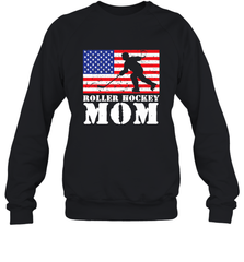 USA American Distressed Flag Roller Hockey Mom Women For Her Sweatshirt Sweatshirt - Eddytshirt