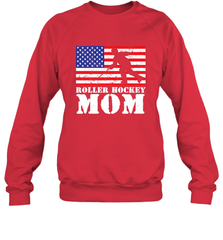 USA American Distressed Flag Roller Hockey Mom Women For Her Sweatshirt Sweatshirt - Eddytshirt