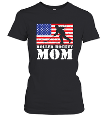 USA American Distressed Flag Roller Hockey Mom Women For Her Women's T-Shirt Women's T-Shirt - Eddytshirt