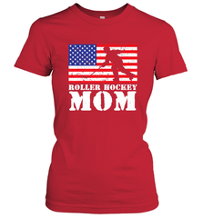 USA American Distressed Flag Roller Hockey Mom Women For Her Women's T-Shirt Women's T-Shirt - Eddytshirt