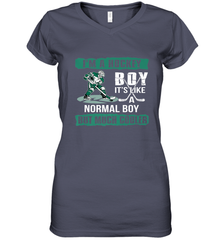 I'm A Hockey Boy It's Like A Normal Boy But Much Cooler Women's V-Neck T-Shirt Women's V-Neck T-Shirt - Eddytshirt