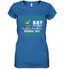 I'm A Hockey Boy It's Like A Normal Boy But Much Cooler Women's V-Neck T-Shirt Women's V-Neck T-Shirt - Eddytshirt