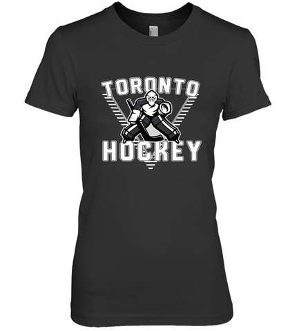 Old School Toronto Hockey Retro 90s Premium Women's T-Shirt Premium Women's T-Shirt / Black / XS Premium Women's T-Shirt - Eddytshirt