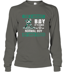 I'm A Hockey Boy It's Like A Normal Boy But Much Cooler Long Sleeve T-Shirt Long Sleeve T-Shirt - Eddytshirt