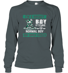 I'm A Hockey Boy It's Like A Normal Boy But Much Cooler Long Sleeve T-Shirt Long Sleeve T-Shirt - Eddytshirt