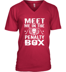 Meet Me In The Penalty Box Shirt  Funny Hockey V-Neck T-Shirt V-Neck T-Shirt - Eddytshirt