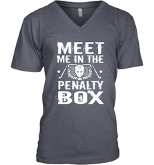 Meet Me In The Penalty Box Shirt  Funny Hockey V-Neck T-Shirt V-Neck T-Shirt - Eddytshirt