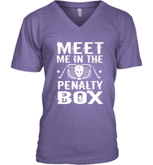 Meet Me In The Penalty Box Shirt  Funny Hockey V-Neck T-Shirt V-Neck T-Shirt - Eddytshirt