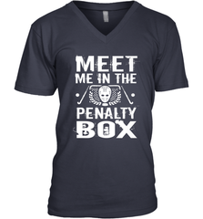 Meet Me In The Penalty Box Shirt  Funny Hockey V-Neck T-Shirt V-Neck T-Shirt - Eddytshirt