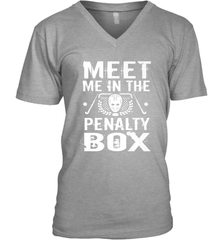 Meet Me In The Penalty Box Shirt  Funny Hockey V-Neck T-Shirt V-Neck T-Shirt - Eddytshirt