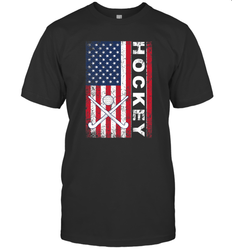 USA American Flag Hockey Player Perfect Gift T-Shirt