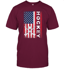 USA American Flag Hockey Player Perfect Gift T-Shirt T-Shirt - Eddytshirt