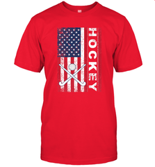 USA American Flag Hockey Player Perfect Gift T-Shirt T-Shirt - Eddytshirt