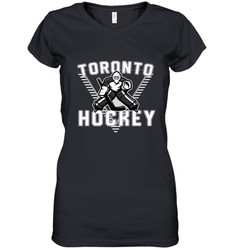Old School Toronto Hockey Retro 90s Women's V-Neck T-Shirt