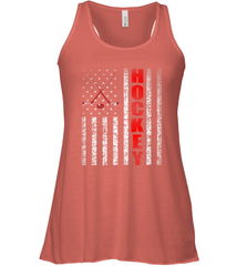 Vintage American US Flag Hockey Player Tee Ice Hockey Fans Racerback Tank Racerback Tank - Eddytshirt