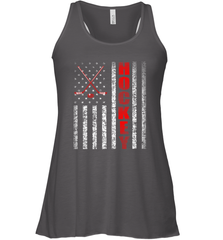 Vintage American US Flag Hockey Player Tee Ice Hockey Fans Racerback Tank Racerback Tank - Eddytshirt