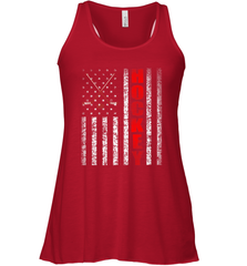 Vintage American US Flag Hockey Player Tee Ice Hockey Fans Racerback Tank Racerback Tank - Eddytshirt