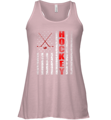 Vintage American US Flag Hockey Player Tee Ice Hockey Fans Racerback Tank Racerback Tank - Eddytshirt