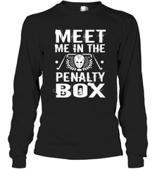 Meet Me In The Penalty Box Shirt  Funny Hockey Long Sleeve T-Shirt Long Sleeve T-Shirt - Eddytshirt