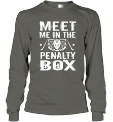 Meet Me In The Penalty Box Shirt  Funny Hockey Long Sleeve T-Shirt Long Sleeve T-Shirt - Eddytshirt