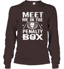 Meet Me In The Penalty Box Shirt  Funny Hockey Long Sleeve T-Shirt Long Sleeve T-Shirt - Eddytshirt
