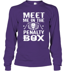 Meet Me In The Penalty Box Shirt  Funny Hockey Long Sleeve T-Shirt Long Sleeve T-Shirt - Eddytshirt