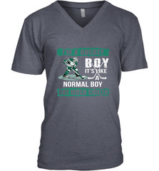 I'm A Hockey Boy It's Like A Normal Boy But Much Cooler V-Neck T-Shirt V-Neck T-Shirt - Eddytshirt
