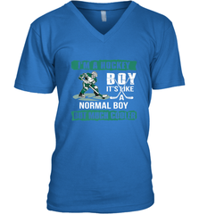 I'm A Hockey Boy It's Like A Normal Boy But Much Cooler V-Neck T-Shirt V-Neck T-Shirt - Eddytshirt