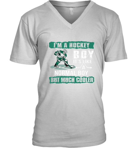 I'm A Hockey Boy It's Like A Normal Boy But Much Cooler V-Neck T-Shirt