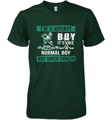 I'm A Hockey Boy It's Like A Normal Boy But Much Cooler Premium Men's T-Shirt Premium Men's T-Shirt - Eddytshirt