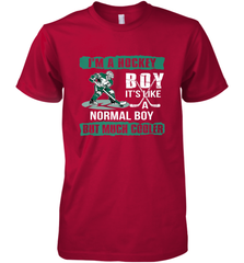I'm A Hockey Boy It's Like A Normal Boy But Much Cooler Premium Men's T-Shirt Premium Men's T-Shirt - Eddytshirt