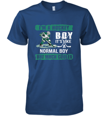 I'm A Hockey Boy It's Like A Normal Boy But Much Cooler Premium Men's T-Shirt Premium Men's T-Shirt - Eddytshirt