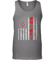 Vintage American US Flag Hockey Player Tee Ice Hockey Fans Tank Top Tank Top - Eddytshirt