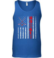 Vintage American US Flag Hockey Player Tee Ice Hockey Fans Tank Top Tank Top - Eddytshirt
