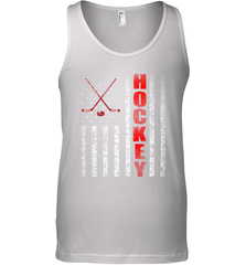 Vintage American US Flag Hockey Player Tee Ice Hockey Fans Tank Top Tank Top - Eddytshirt