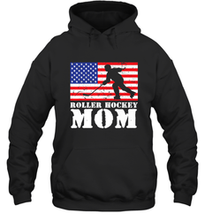 USA American Distressed Flag Roller Hockey Mom Women For Her Hoodie