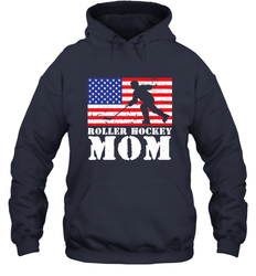 USA American Distressed Flag Roller Hockey Mom Women For Her Hoodie
