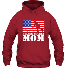 USA American Distressed Flag Roller Hockey Mom Women For Her Hoodie Hoodie - Eddytshirt