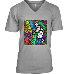 This hockey player makes great gift V-Neck T-Shirt V-Neck T-Shirt - Eddytshirt