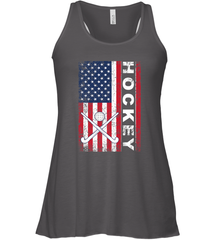 USA American Flag Hockey Player Perfect Gift Racerback Tank Racerback Tank - Eddytshirt