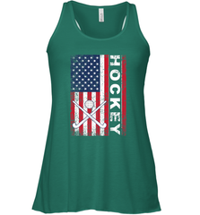 USA American Flag Hockey Player Perfect Gift Racerback Tank Racerback Tank - Eddytshirt
