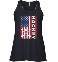 USA American Flag Hockey Player Perfect Gift Racerback Tank Racerback Tank - Eddytshirt
