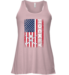 USA American Flag Hockey Player Perfect Gift Racerback Tank Racerback Tank - Eddytshirt
