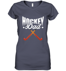 Mens Field Hockey Funny Slogan Pun Gift  Hockey Dad Women's V-Neck T-Shirt Women's V-Neck T-Shirt - Eddytshirt