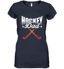 Mens Field Hockey Funny Slogan Pun Gift  Hockey Dad Women's V-Neck T-Shirt Women's V-Neck T-Shirt - Eddytshirt