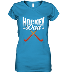Mens Field Hockey Funny Slogan Pun Gift  Hockey Dad Women's V-Neck T-Shirt Women's V-Neck T-Shirt - Eddytshirt