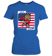 Sloth Ice Hockey USA America Patriotic American Flag Gift Women's T-Shirt Women's T-Shirt - Eddytshirt