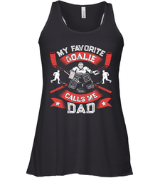 My Favorite Goalie Calls Me Dad Men Ice Hockey Sport Racerback Tank