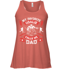 My Favorite Goalie Calls Me Dad Men Ice Hockey Sport Racerback Tank Racerback Tank - Eddytshirt