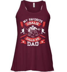 My Favorite Goalie Calls Me Dad Men Ice Hockey Sport Racerback Tank